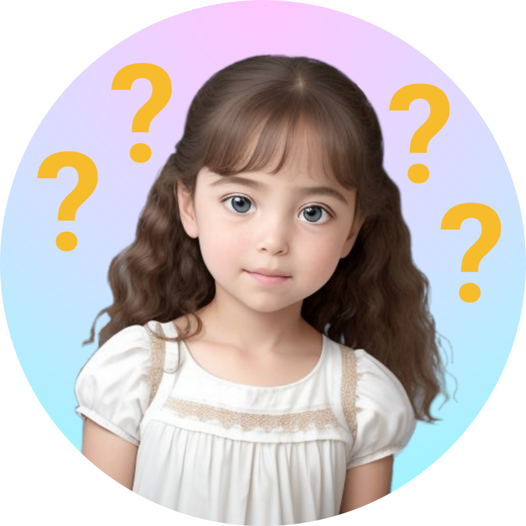 Little girl looking forward